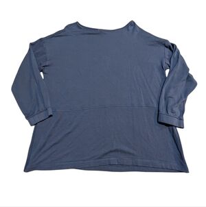 J Jill Top 2X Blue Crewneck Tunic Comfy Neutral Stretch